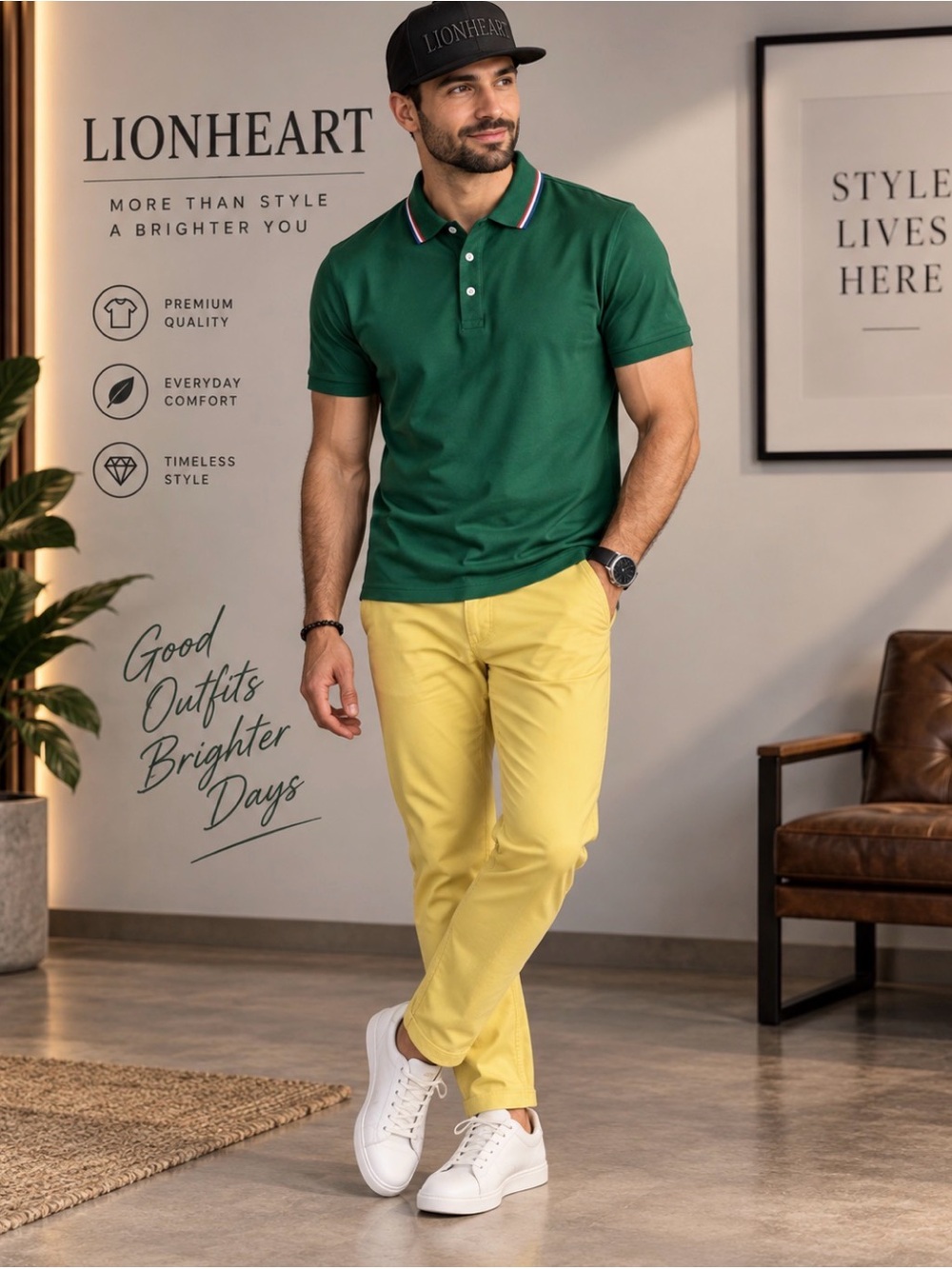 Men's Yellow Chino Pants